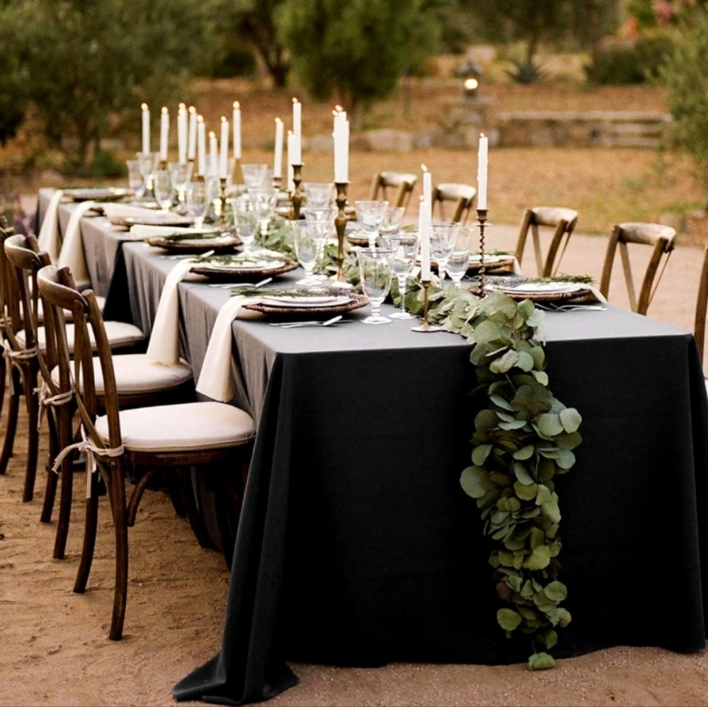 COPY - Black 90 x 156 Tablecloths